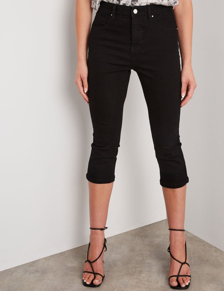 Bottoms Rockmans | Rockmans Crop Comfort Waist Jeans