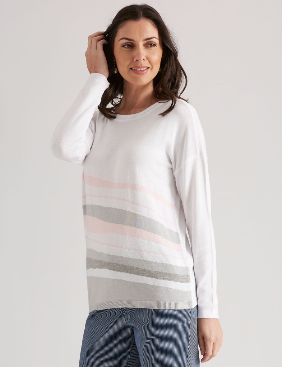 Knitwear WLane | W.Lane Batwing Wavy Stripe Jumper