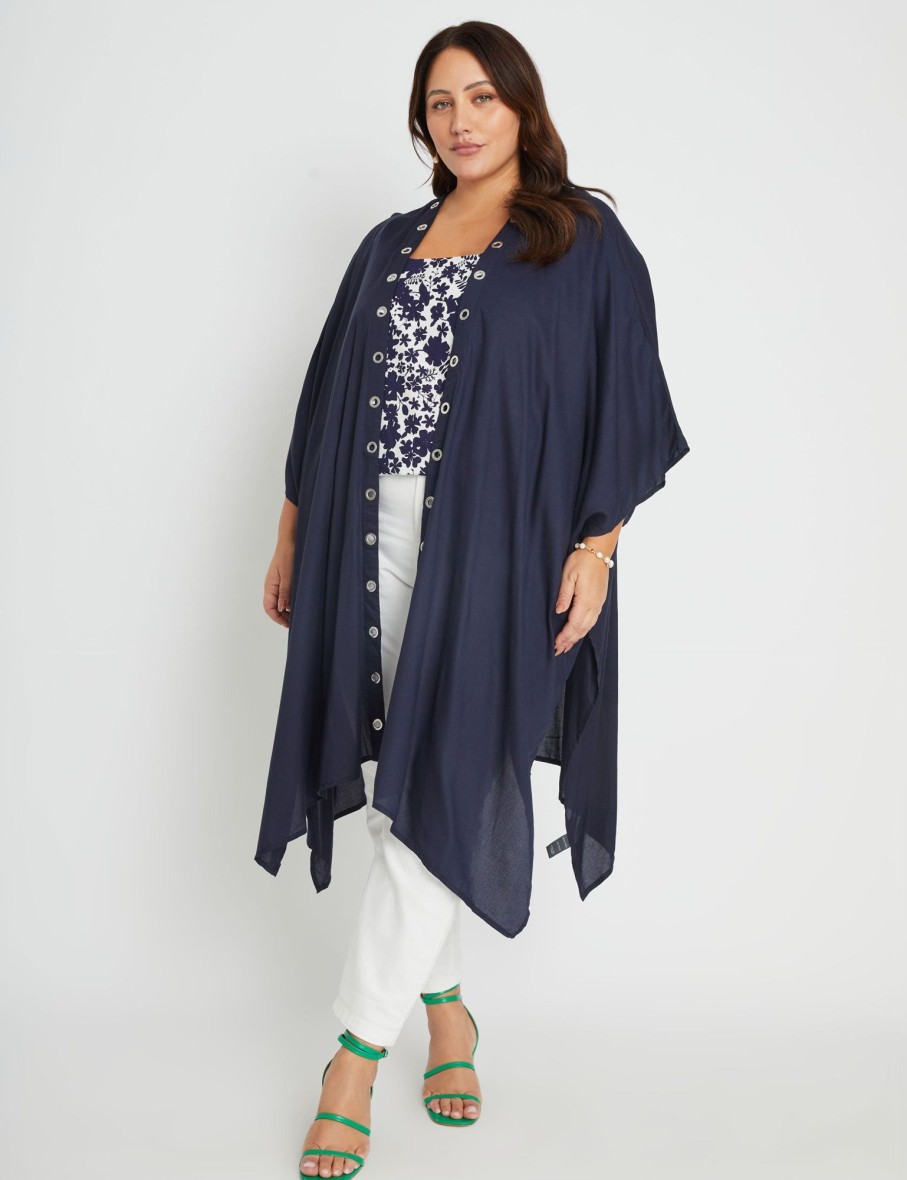 Outerwear Beme | Beme Extended Sleeve Longline Kimono