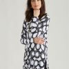 Tops NoniB | Noni B Mock Neck Print Tunic Top