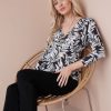 Tops NoniB | Print Wrap Knit Top