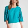 Tops LizJordan | Liz Jordan Lace Sleeve Tunic