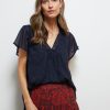 Tops NoniB | Lace V-Neck Embroidered Top