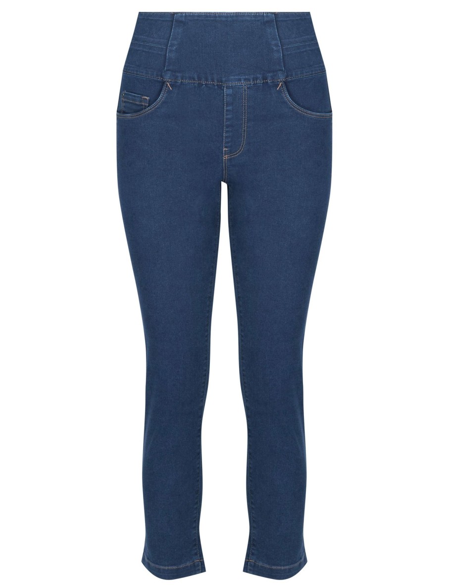 Bottoms Katies | Katies 7/8 Length Denim Shape & Curve Jeans