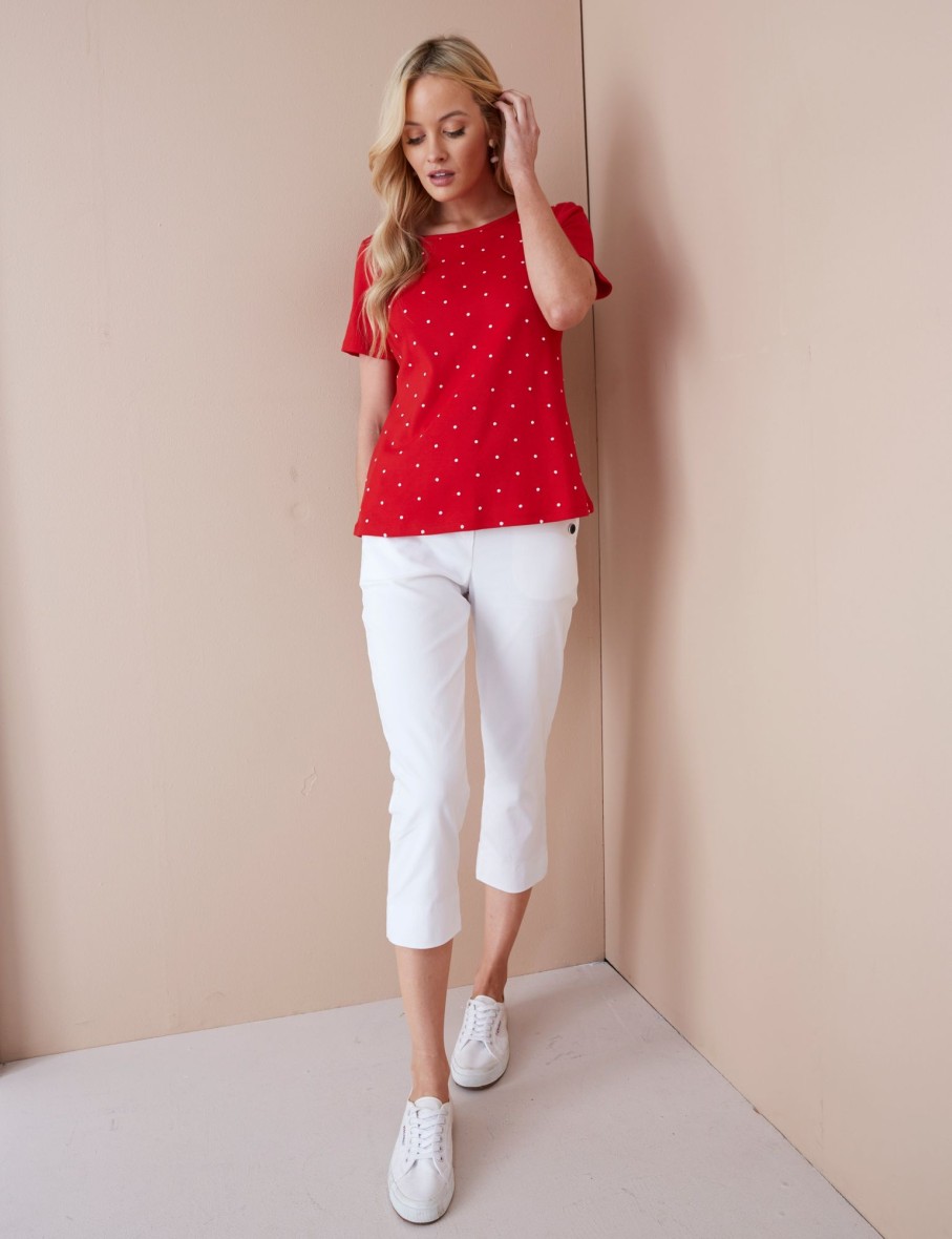 Tops NoniB | Noni B Short Sleeve Rib T-Shirt