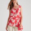 Tops WLane | W.Lane Assymetrical Floral Drape Tankini