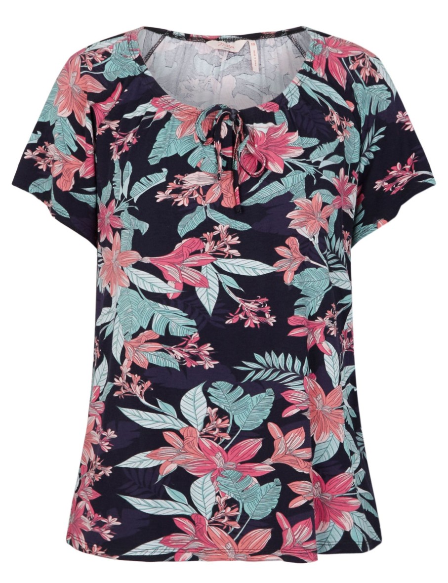 Tops Millers | Millers Short Sleeve Printed Peasant Top