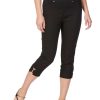 Bottoms Rockmans | Rockmans Crop Buckle Detail Pants