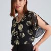 Tops NoniB | Noni B Foil Print Overlay Top