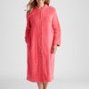 Sleepwear Millers | Millers Button Through Embosseded Coral Fleecy Bed Jacket