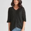 Knitwear Katies | Katies Elbow Sleeve Pointelle Knitwear Top