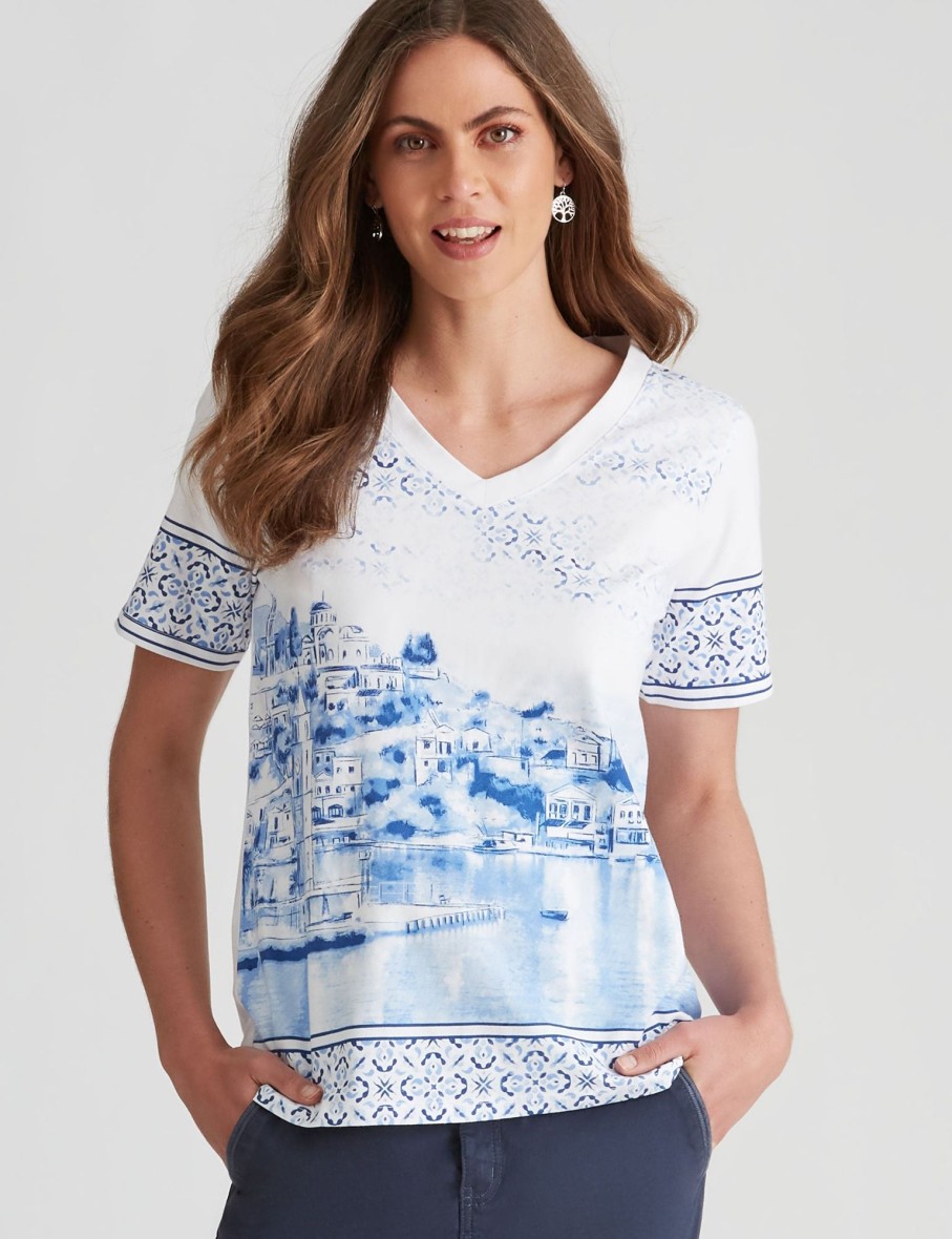 Tops WLane | W.Lane Cotton Scenic Print T-Shirt