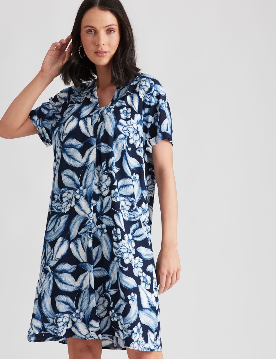 Dresses Katies | Katies Half Placket Shirt Shift Dress