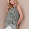 Tops NoniB | Hankerchief Hem Mesh Top