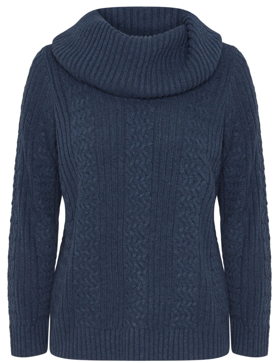 Knitwear NoniB | Noni B Cowl Neck Cable Jumper