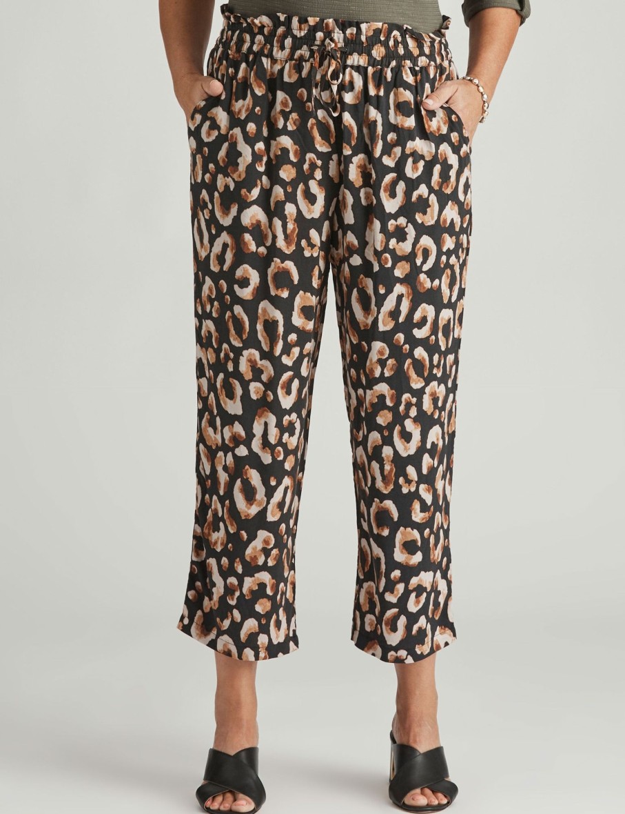 Bottoms Millers | Millers Ankle Length Paperbag Waist Printed Pants