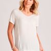 Tops NoniB | Noni B Diamante V Neck Detail Top