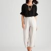 Bottoms Katies | Katies Linen Blend Button Waist Pants