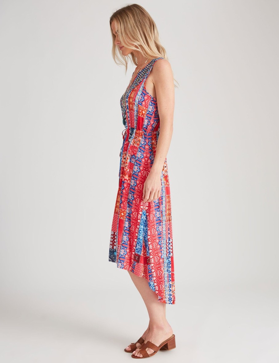 Dresses Millers | Millers Placement Printed Dipped Hem Dress With Heatseal