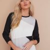 Tops NoniB | Colour Block Fluffy Knit Top