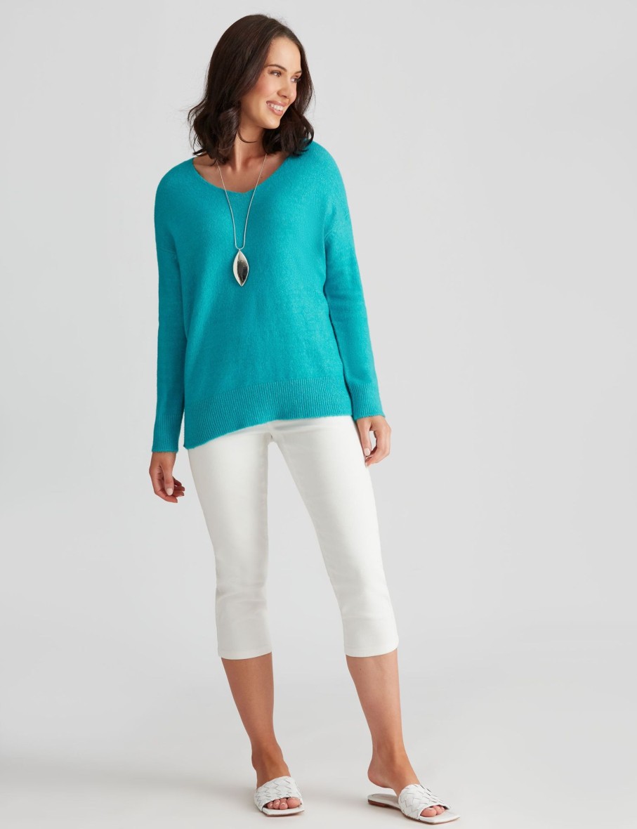 Knitwear Katies | Katies V-Neck Textured Jumper