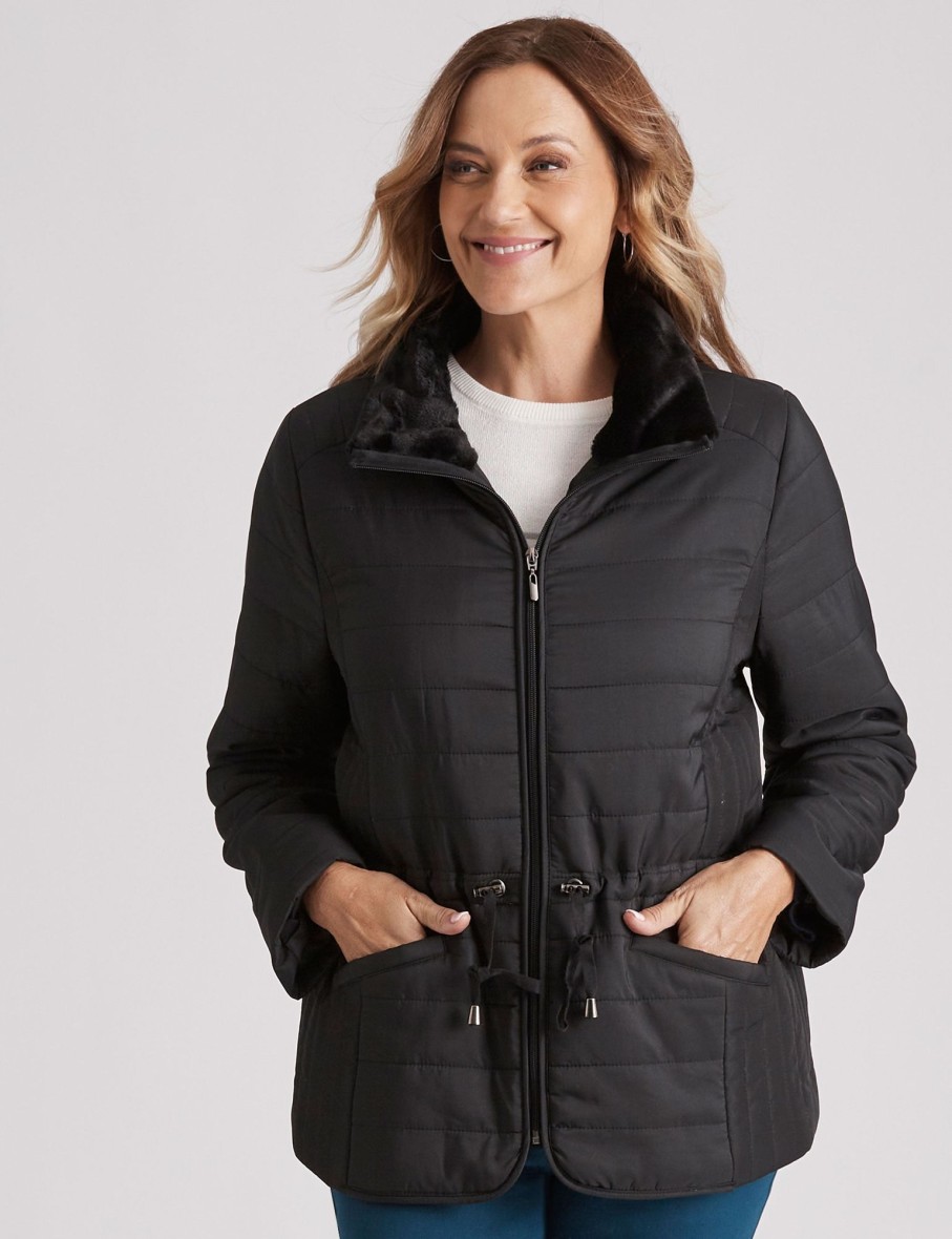 Outerwear Millers | Millers Fur Collar Puffer Jacket