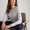 Knitwear Katies | Katies Cotton Blend 3/4 Sleeve Fine Rib Jumper