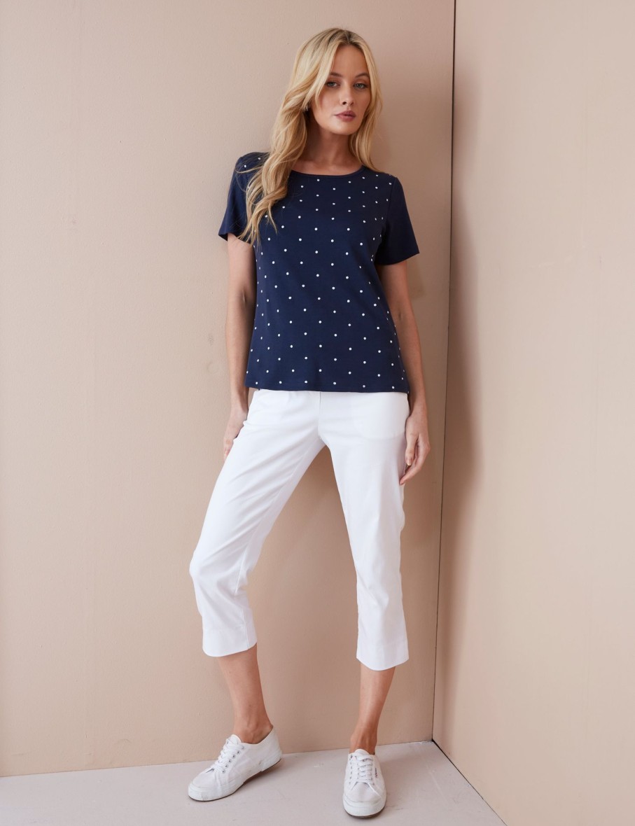 Tops NoniB | Noni B Short Sleeve Rib T-Shirt