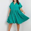 Dresses Beme | Beme Extend Frill Sleeve Collar Swing Dress