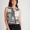 Tops Millers | Millers Printed Sleeveless Rayon Blouse