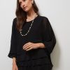 Tops NoniB | Tiered Hem Overlay Cape Top