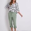 Bottoms Katies | Katies Linen Ankle Roll Up Pants