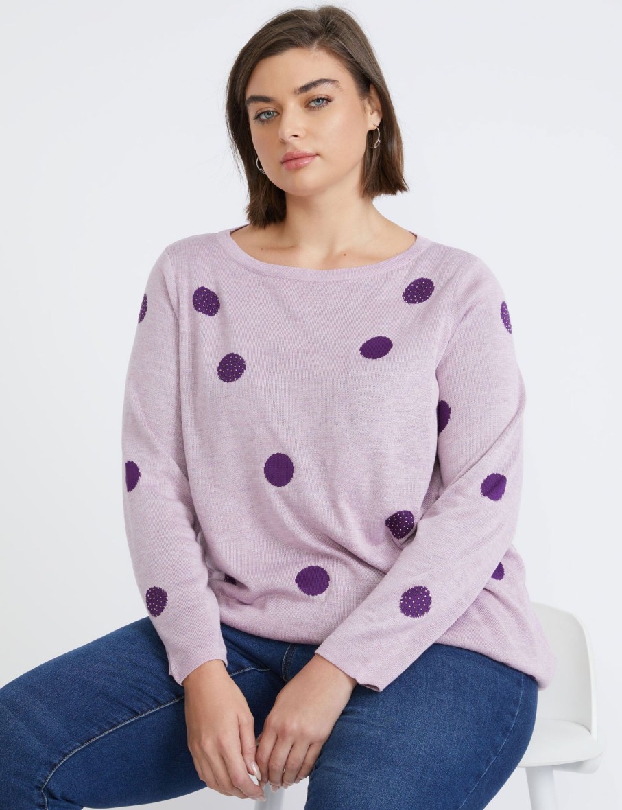 Knitwear Beme | Beme Boat Neck Curve Hem Pullover Top