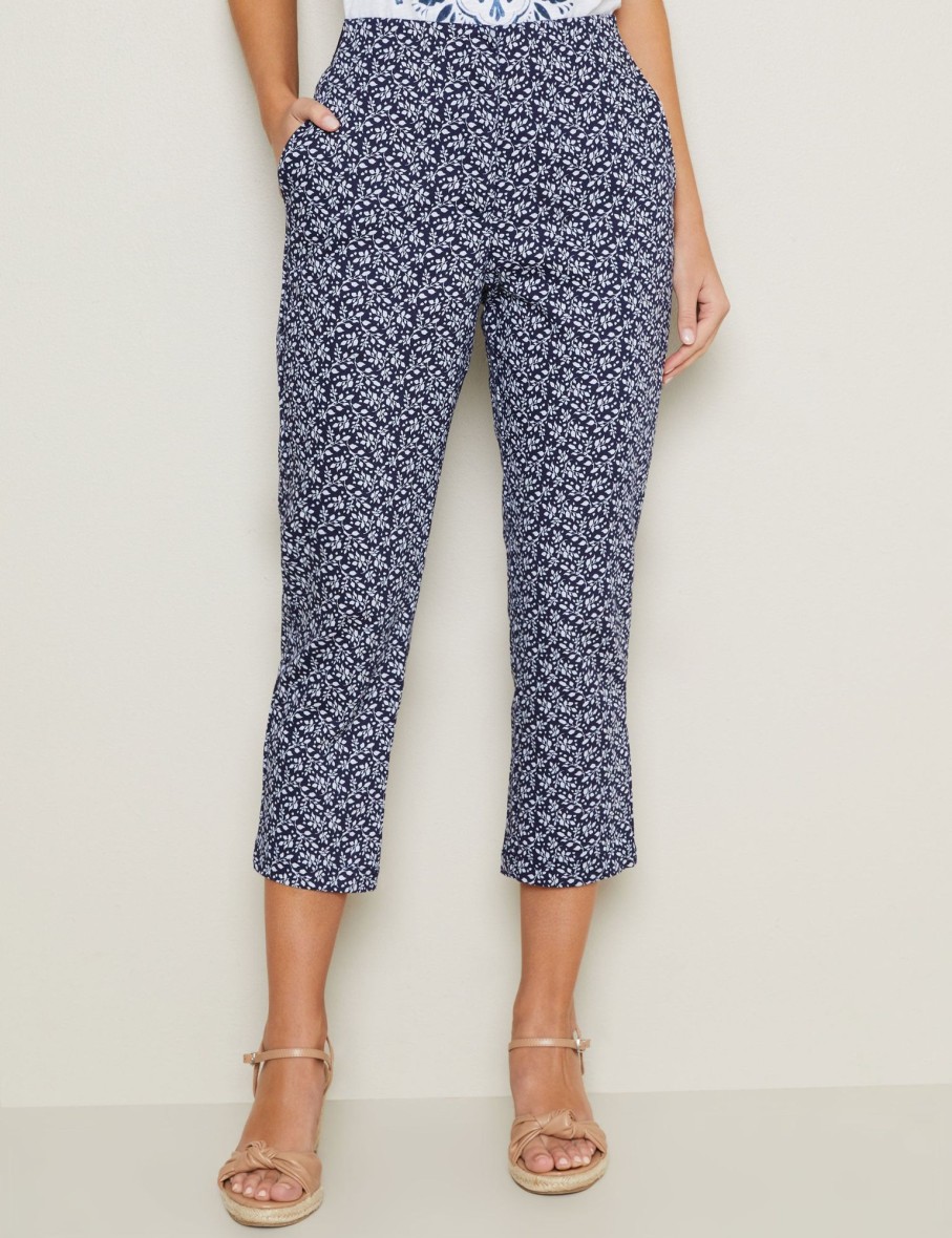 Bottoms WLane | W.Lane Elastic Trim Crop Pants