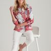 Tops NoniB | Noni B Cotton Voile Print Shirt