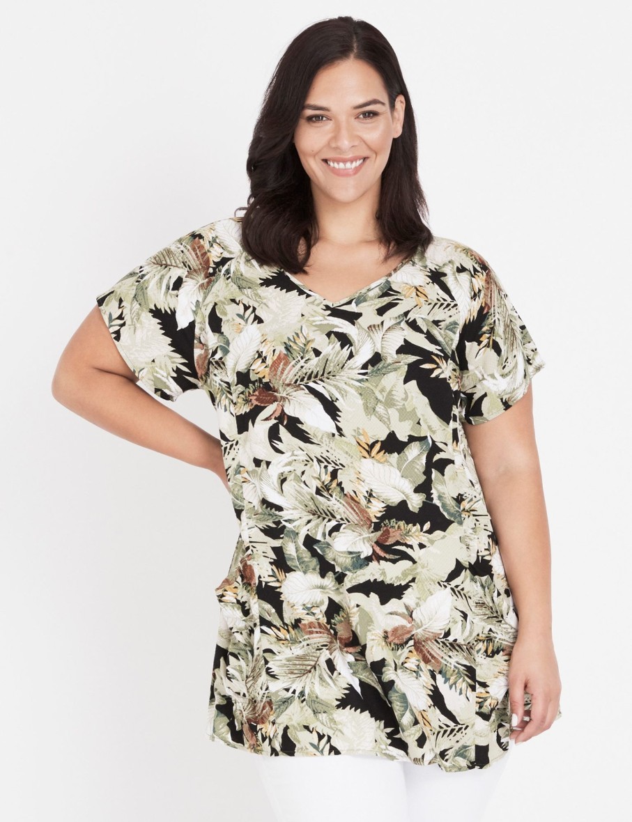 Tops Autograph | Autograph Woven Short Sleeve Pannelled Tunic