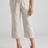 Bottoms Millers | Miller Crop Length Drawcord Waist Linen Blend Pants