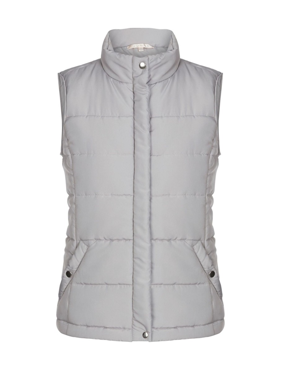 Outerwear NoniB | Noni B Sleeveless Zip Through Padded Vest