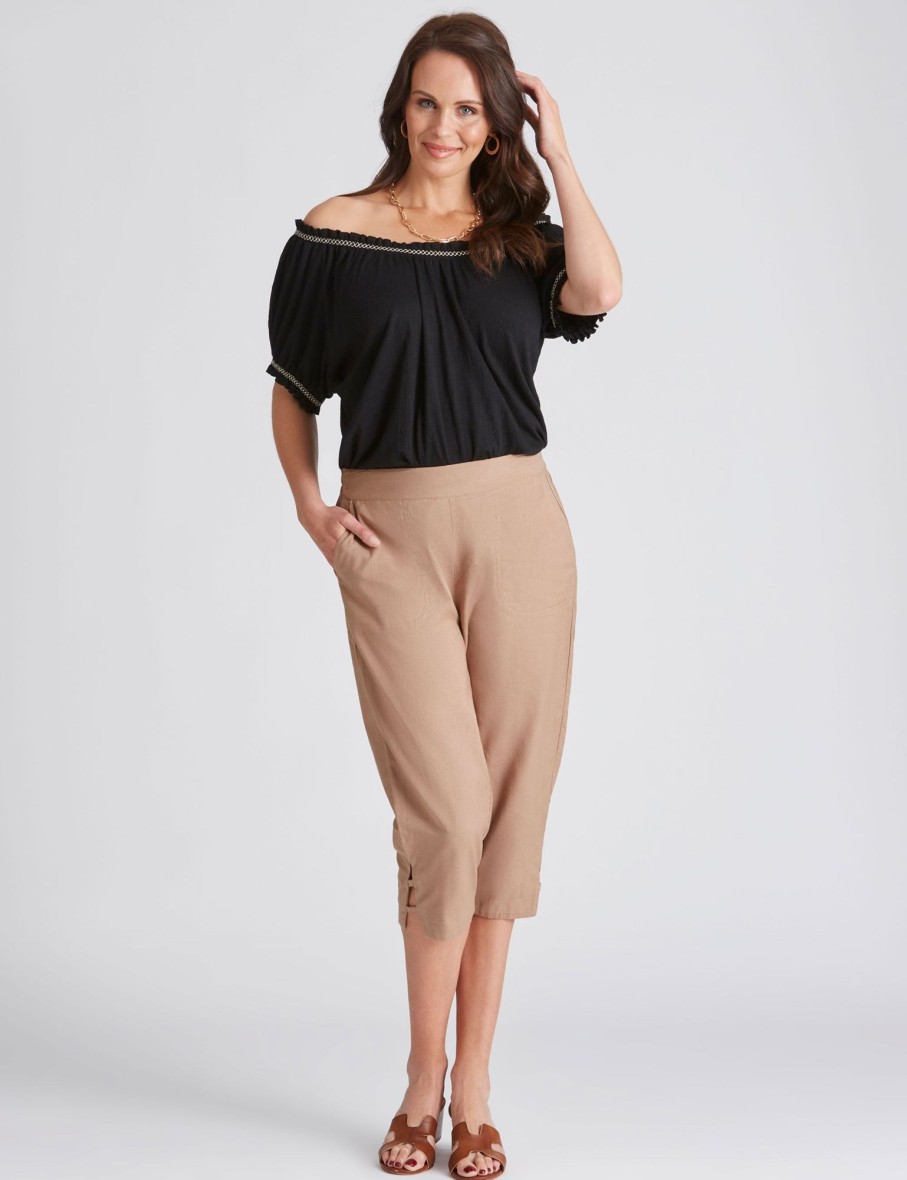 Bottoms Millers | Millers Crop Length Lattice Hem Pant