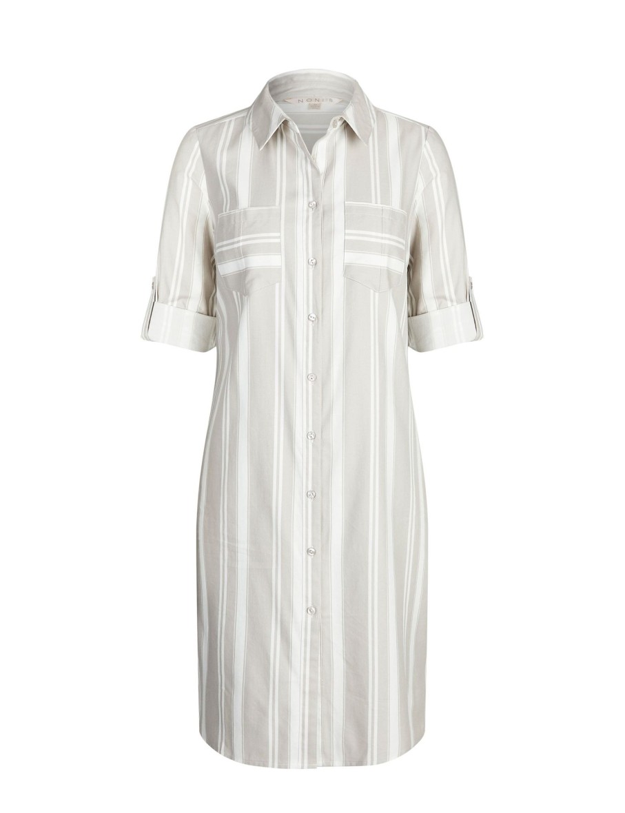 Dresses NoniB | Noni B Stripe Shirt Dress