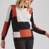 Knitwear NoniB | Noni B Colourblock High Neck Jumper