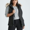 Outerwear Beme | Beme Curve Society Rib Trim Puffer Vest