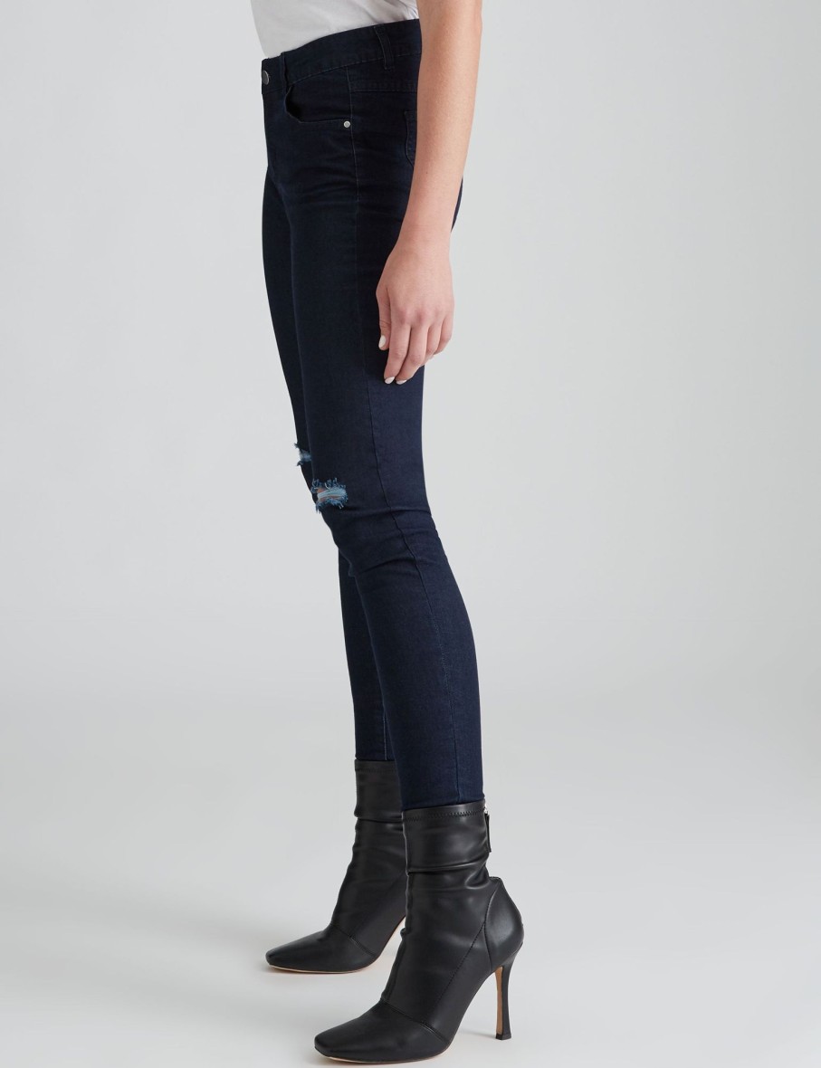 Bottoms Rockmans | Crossroads Mid-Rise Slash Hem Jean