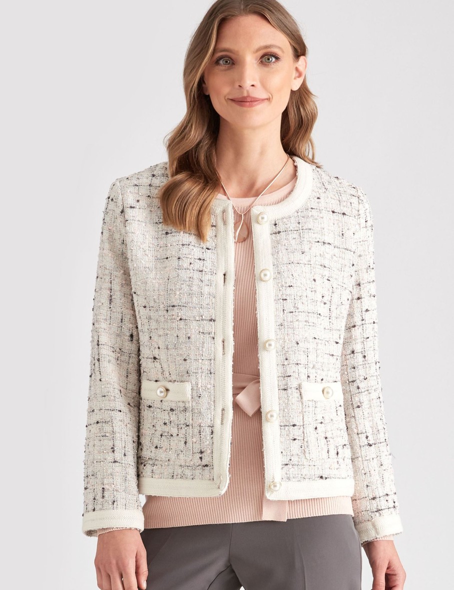 Outerwear LizJordan | Liz Jordan Pearl Button Jacket