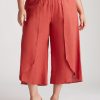 Bottoms Beme | Beme Crop Length Woven Wrap Pants