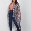 Outerwear Beme | Beme Extended Sleeve Long Line Placement Kaftan