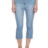 Bottoms Rockmans | Rockmans Crop 365 Snap Hem Slim Leg Jeans