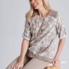 Tops NoniB | Noni B Embroidery Printed T-Shirt Top