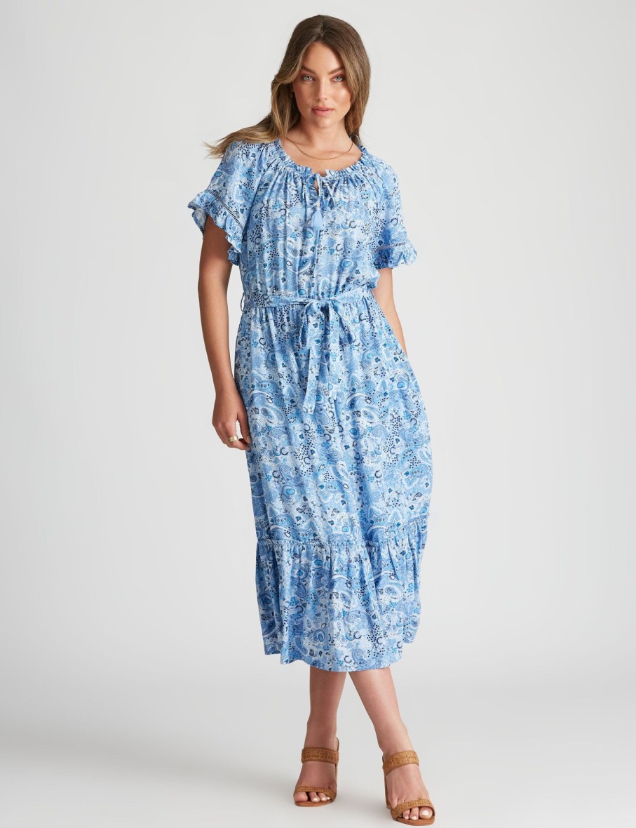 Dresses Rockmans | Rockmans Maxi Length Woven Dress