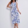 Dresses Katies | Katies Sleeveless Trapeze Belted Maxi Dress